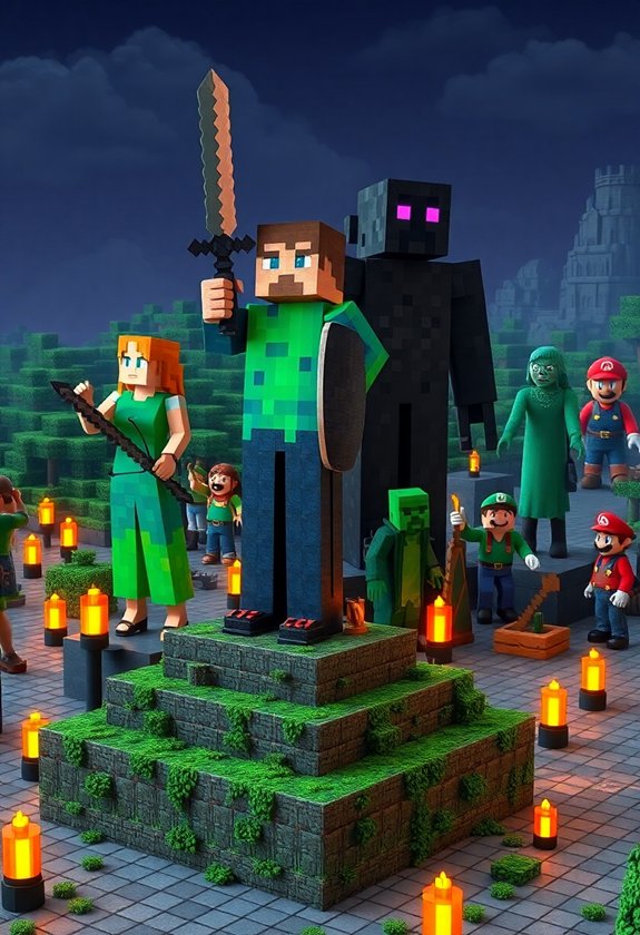 Minecraft Statue Ideas: Popular Game Characters
