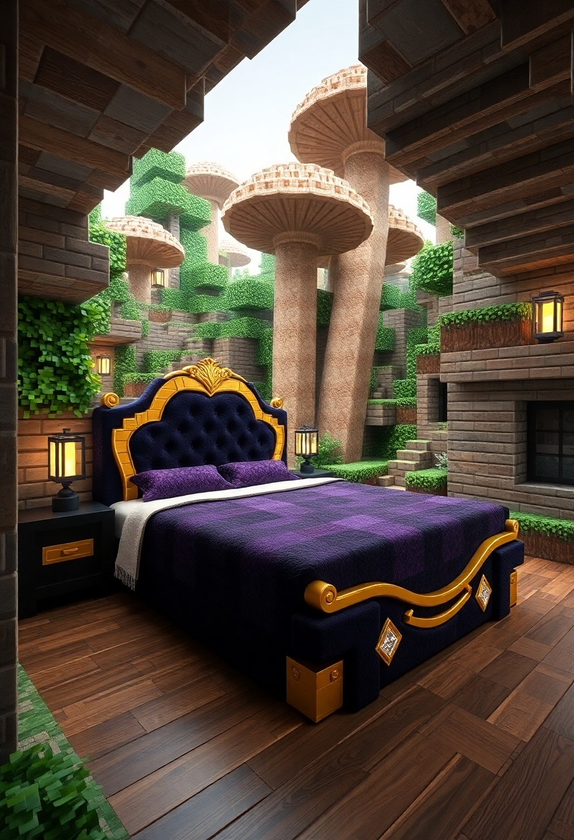 Minecraft Bed Designs : Glamorous Hollywood Bed
