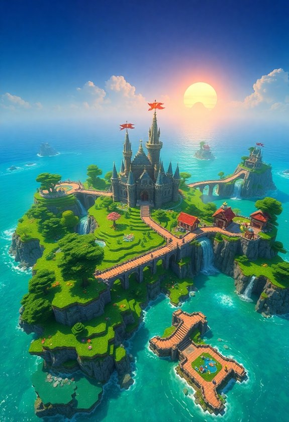 Minecraft Kingdom Builds: Fantasy Island Kingdom