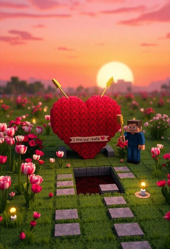 Valentine Minecraft Box Ideas:Heart Shaped Box Designs
