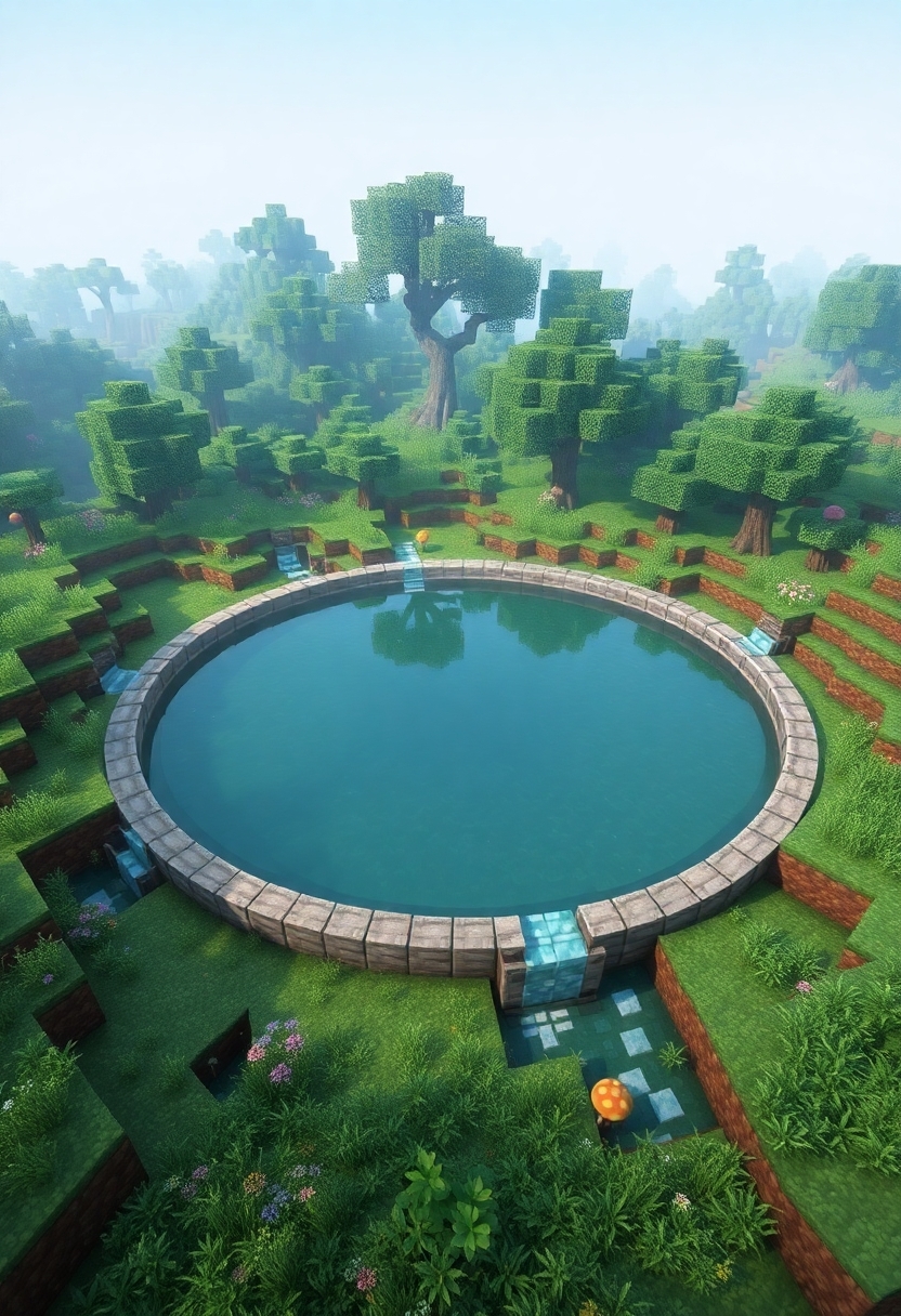 Minecraft Garden Designs: Tranquil Water Gardens