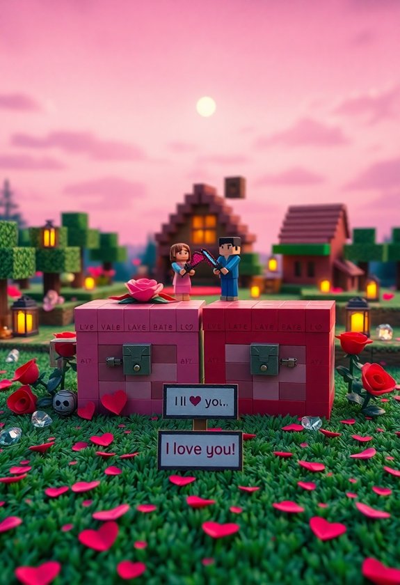 Valentine Minecraft Box Ideas: Minecraft Couple Boxes