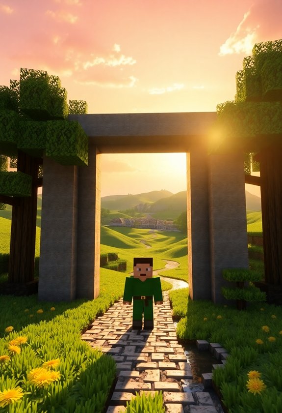 Minecraft Archway Designs: Simple Stone Arch Design
