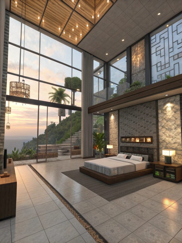 Minecraft Bedroom Ideas:
Modern Mansion Bedroom