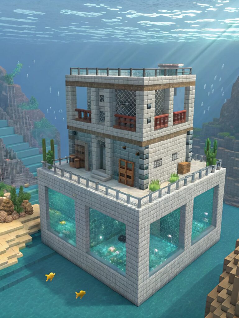 Minecraft Ideas :
Underwater Base Builds