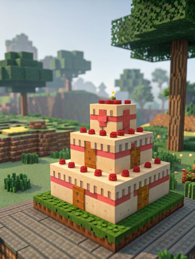 Minecraft Cake Designs: 
 Blocky Delights