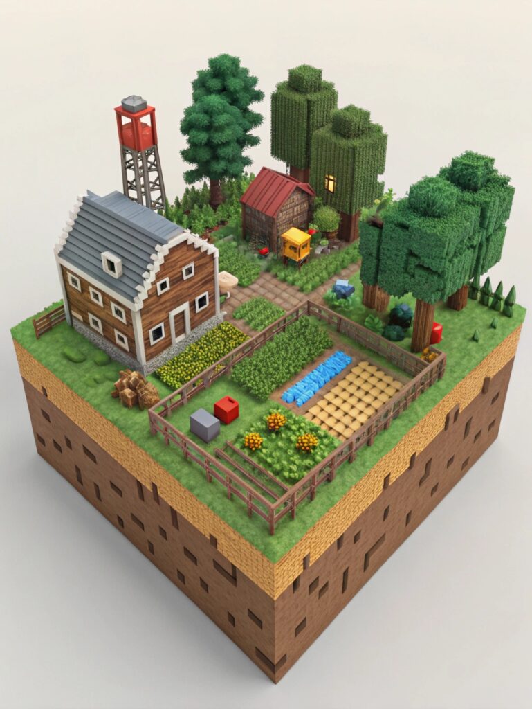 Minecraft Ideas : Farming Simulation Builds