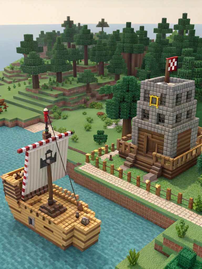 Minecraft Ideas : Custom Boat Designs