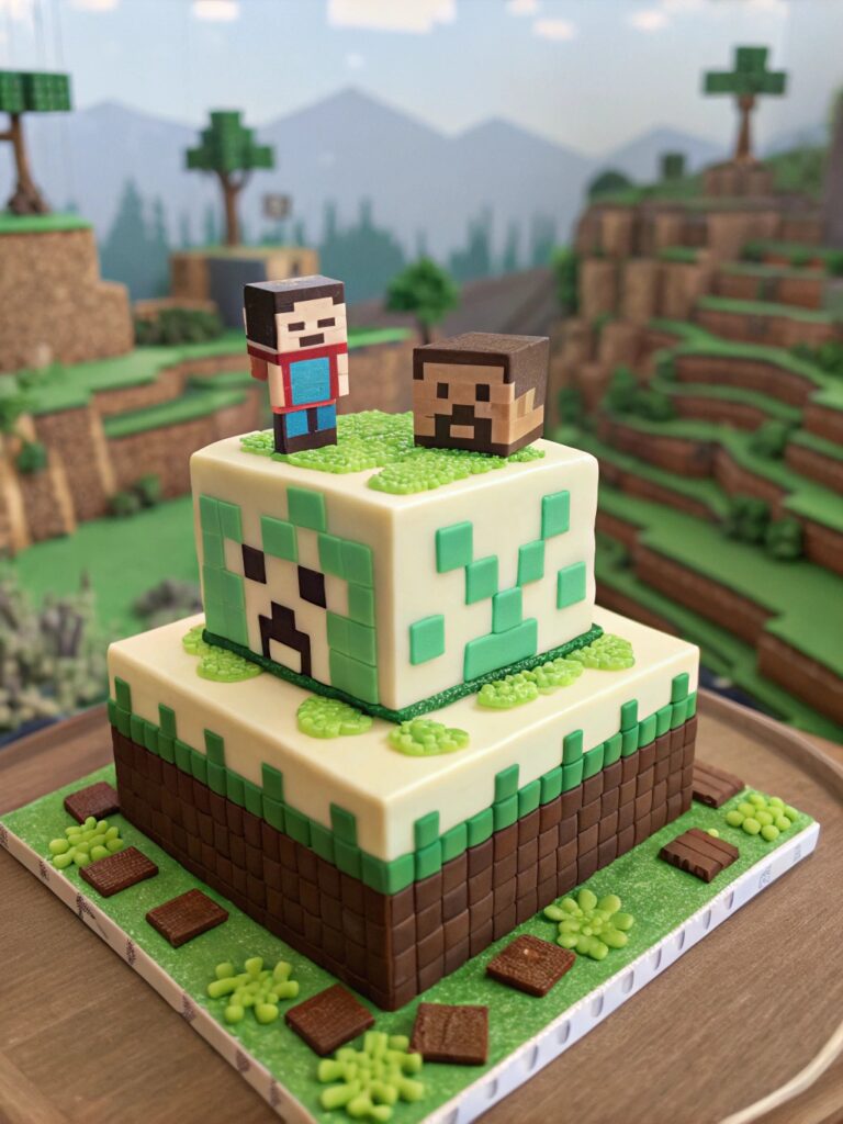 Minecraft Cake Designs:  3D Minecraft Cake Creations