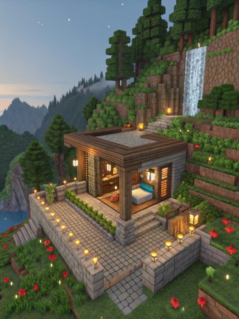 Minecraft Bedroom Ideas: Mystical Mountain Bedroom Ideas
