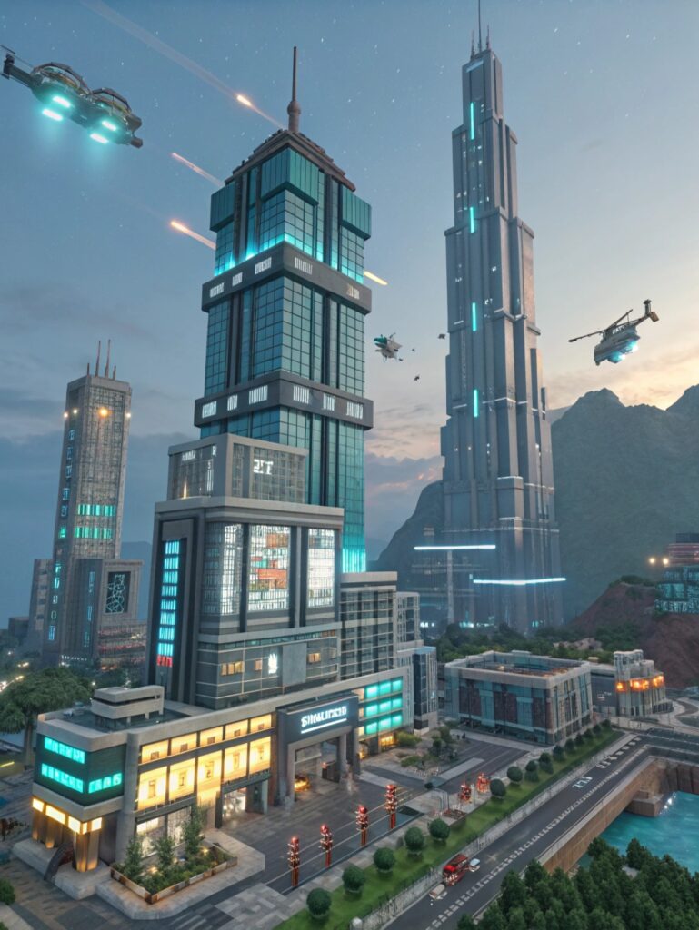 Minecraft Ideas : Futuristic Cityscapes