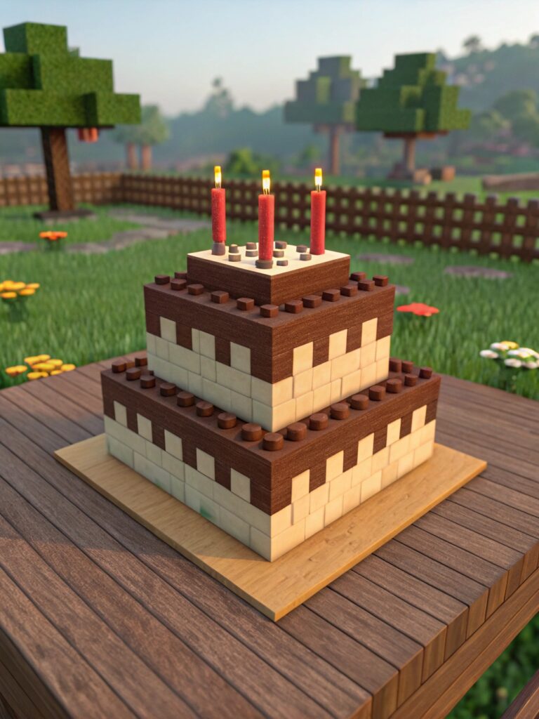 Minecraft Cake Designs:  Simple yet Awesome Minecraft Cakes