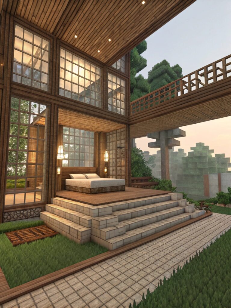 Minecraft Bedroom Ideas: Spacious Suite Bedroom Designs